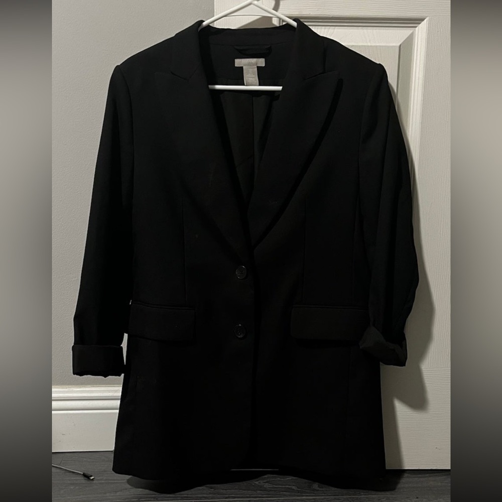 H&M Black Oversized Blazer S
